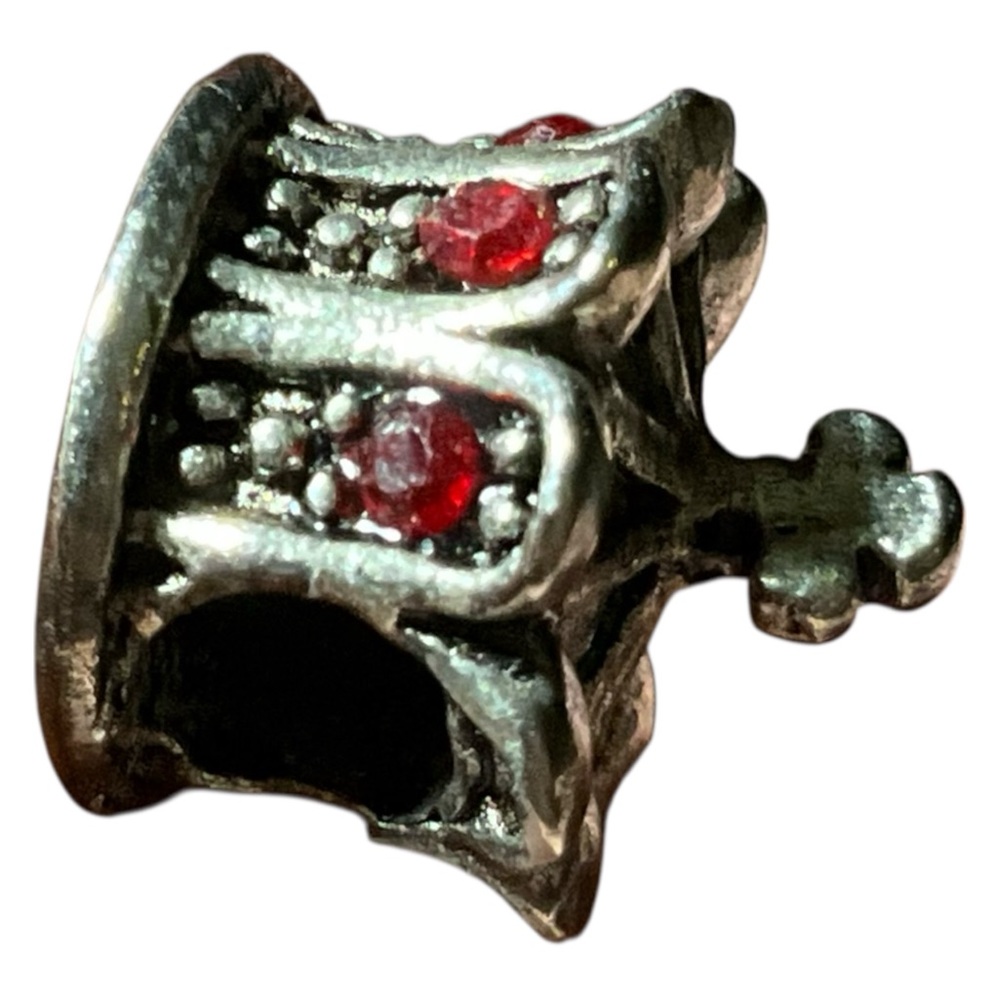 ALE 925 Carousel Gazebo Charm Red CZ Vintage Retired Style